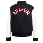 NHL ANAHEIM DUCKS CLASSIC WOMEN'S WOOL VARSITY JACKET (BLACK/WHITE)