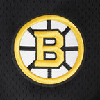 NHL BOSTON BRUINS MESH MEN'S MESH BUTTON DOWN SHIRT (BLACK/YELLOW)