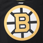 NHL BOSTON BRUINS MESH MEN'S MESH BUTTON DOWN SHIRT (BLACK/YELLOW)
