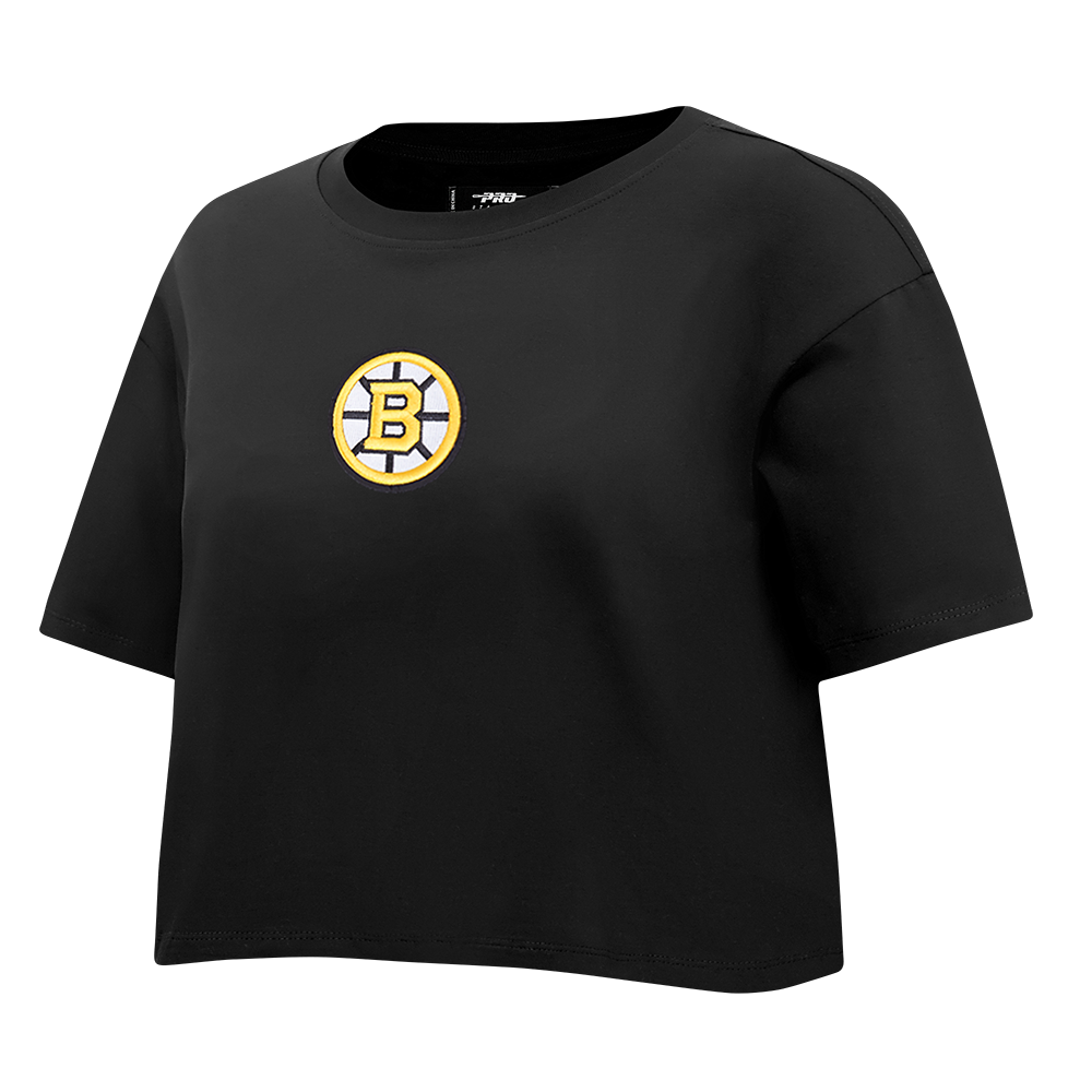 NHL BOSTON BRUINS WINGSPAN WOMEN'S SJ BOXY TEE (BLACK)