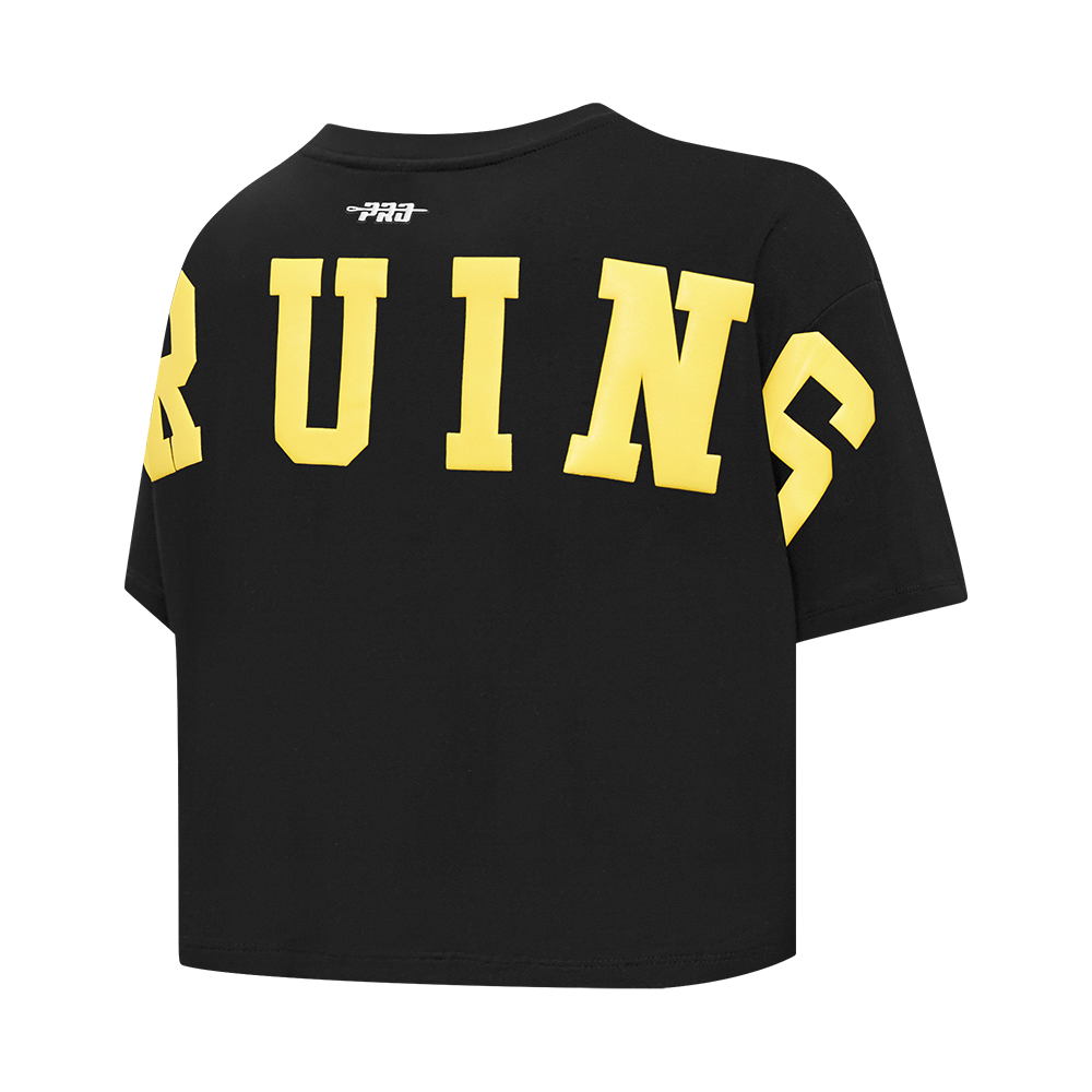 NHL BOSTON BRUINS WINGSPAN WOMEN'S SJ BOXY TEE (BLACK)