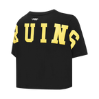 NHL BOSTON BRUINS WINGSPAN WOMEN'S SJ BOXY TEE (BLACK)