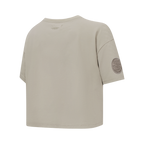 NHL BOSTON BRUINS NEUTRAL T-SHIRT EN JERSEY SIMPLE À COUPE CARRÉE POUR FEMME (TAUPE)