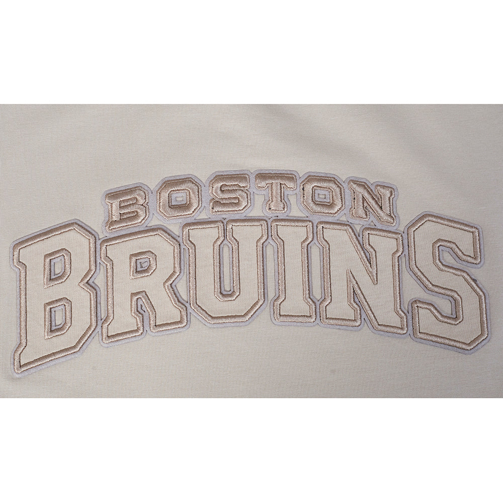 NHL BOSTON BRUINS NEUTRAL T-SHIRT EN JERSEY SIMPLE À COUPE CARRÉE POUR FEMME (TAUPE)