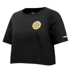 NHL BOSTON BRUINS CLASSIC CHENILLE WOMEN'S SJ BOXY TEE (BLACK)