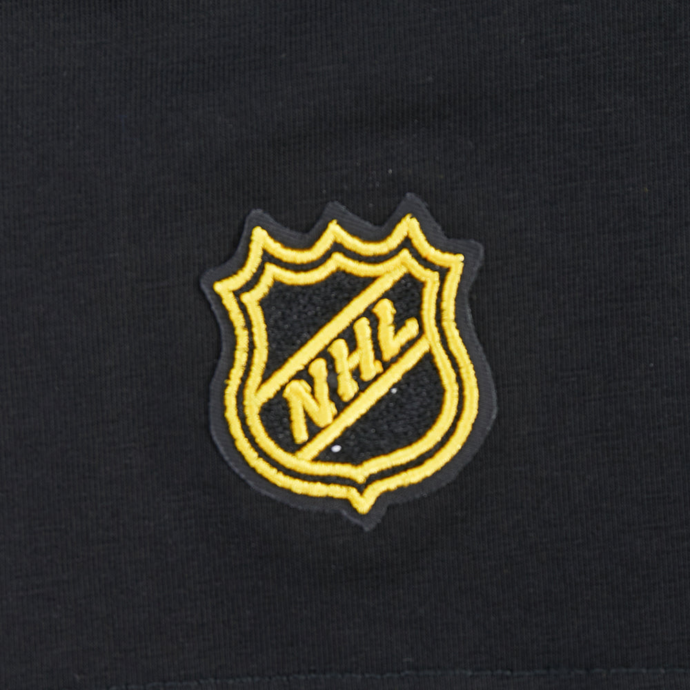 NHL BOSTON BRUINS CLASSIC CHENILLE WOMEN'S SJ BOXY TEE (BLACK)