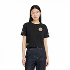 NHL BOSTON BRUINS CLASSIC CHENILLE WOMEN'S SJ BOXY TEE (BLACK)