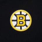 NHL BOSTON BRUINS CLASSIC WOMEN'S CHENILLE WOMEN'S FLC CROPPED PO HOODIE (BLACK)
