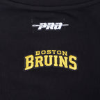 NHL BOSTON BRUINS CLASSIC CHANDAIL À COL ROND EN MOLLETON ET CHENILLE POUR FEMME (NOIR)