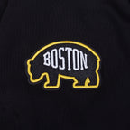 NHL BOSTON BRUINS CLASSIC CHANDAIL À COL ROND EN MOLLETON ET CHENILLE POUR FEMME (NOIR)