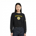 NHL BOSTON BRUINS CLASSIC CHANDAIL À COL ROND EN MOLLETON ET CHENILLE POUR FEMME (NOIR)