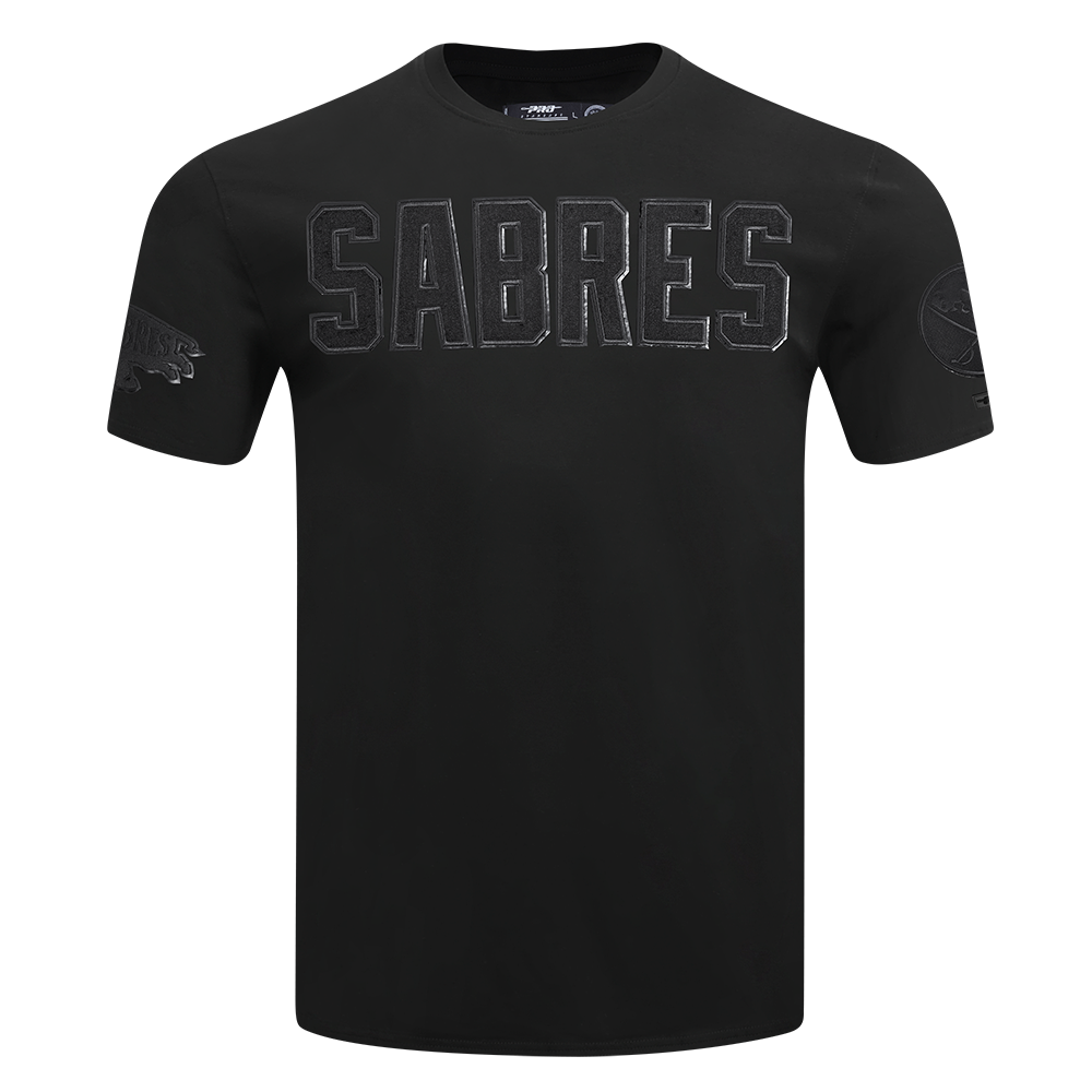 NHL BUFFALO SABRES TRIPLE BLACK T-SHIRT EN JERSEY SIMPLE POUR HOMME (TRIPLE NOIR HOMME)
