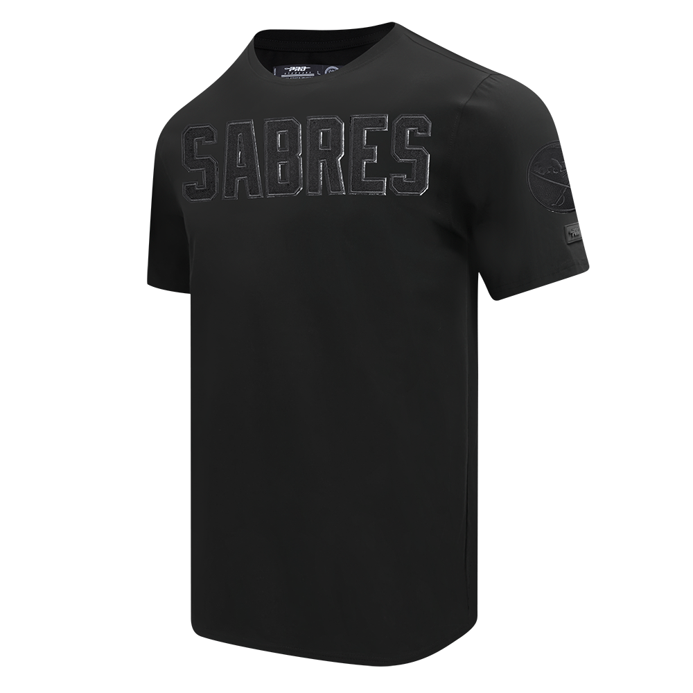NHL BUFFALO SABRES TRIPLE BLACK T-SHIRT EN JERSEY SIMPLE POUR HOMME (TRIPLE NOIR HOMME)