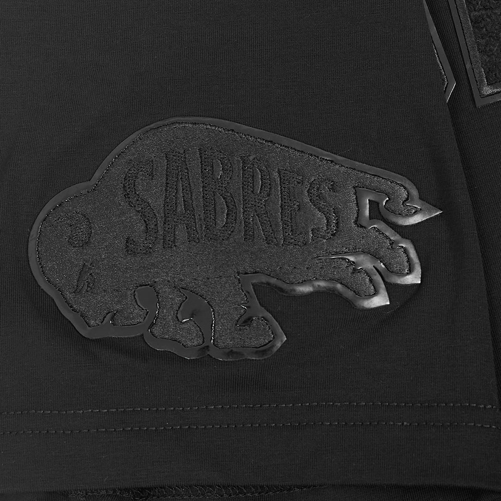 NHL BUFFALO SABRES TRIPLE BLACK T-SHIRT EN JERSEY SIMPLE POUR HOMME (TRIPLE NOIR HOMME)