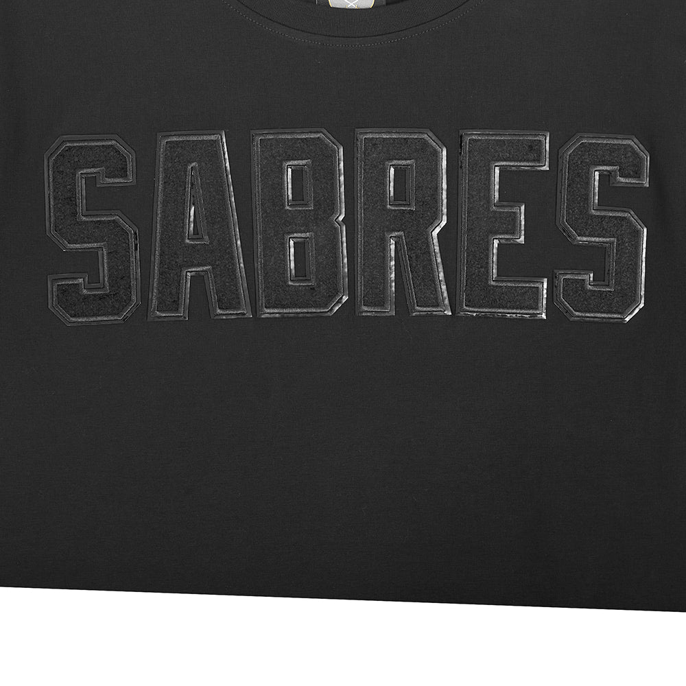 NHL BUFFALO SABRES TRIPLE BLACK T-SHIRT EN JERSEY SIMPLE POUR HOMME (TRIPLE NOIR HOMME)