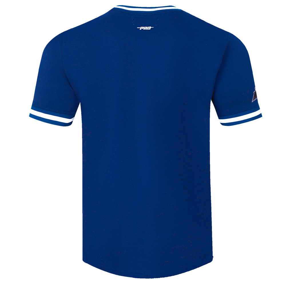 NHL COLORADO AVALANCHE CLASSIC CHENILLE T-SHIRT EN MAILLE DOUBLE POUR HOMME (BLEU DODGER)