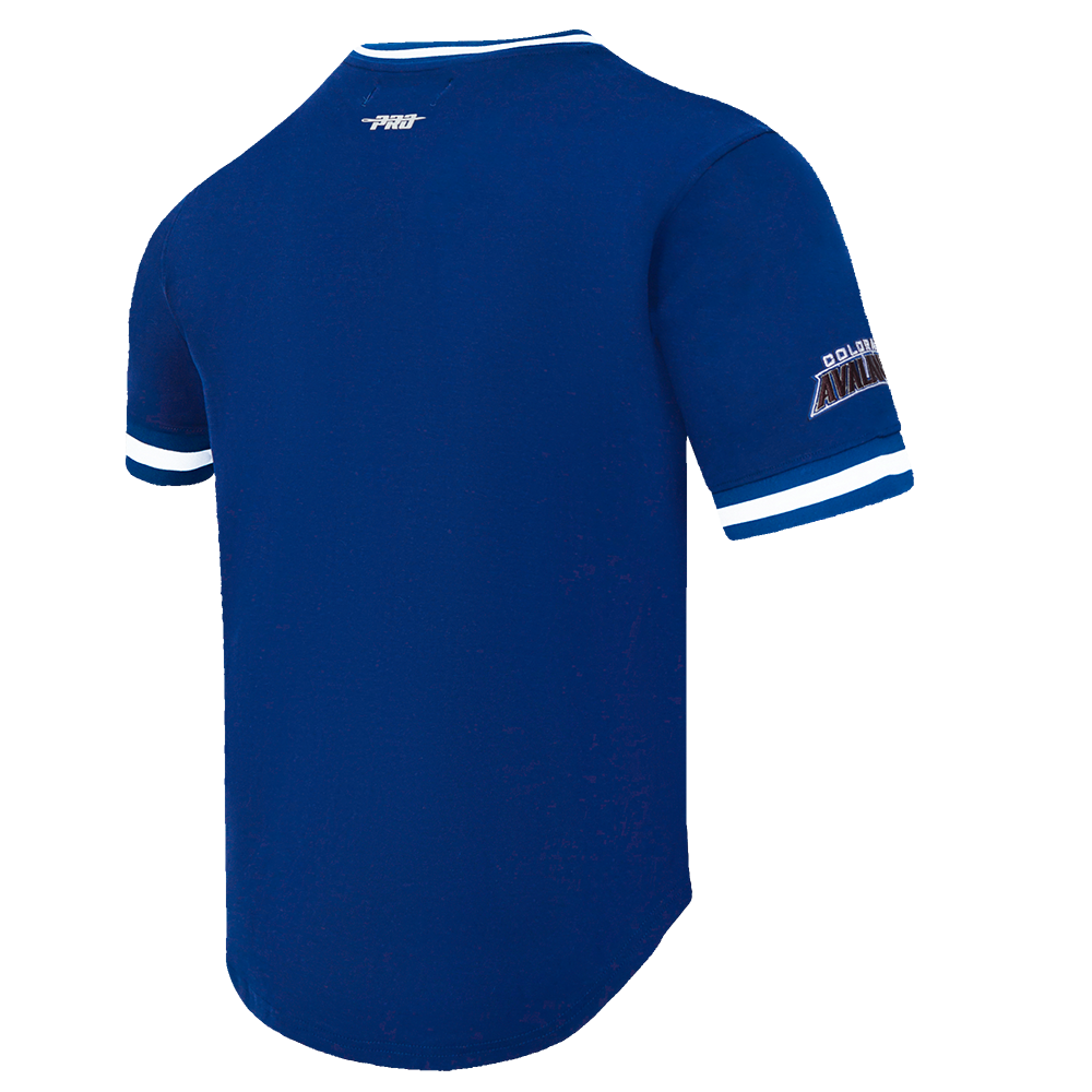 NHL COLORADO AVALANCHE CLASSIC CHENILLE T-SHIRT EN MAILLE DOUBLE POUR HOMME (BLEU DODGER)
