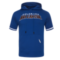 NHL COLORADO AVALANCHE CLASSIC CHENILLE MEN'S DK SS PO HOODIE (DODGER BLUE)