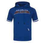 NHL COLORADO AVALANCHE CLASSIC CHENILLE MEN'S DK SS PO HOODIE (DODGER BLUE)