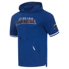 NHL COLORADO AVALANCHE CLASSIC CHENILLE MEN'S DK SS PO HOODIE (DODGER BLUE)