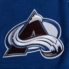 NHL COLORADO AVALANCHE CLASSIC CHENILLE MEN'S DK SS PO HOODIE (DODGER BLUE)
