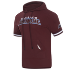 NHL COLORADO AVALANCHE CLASSIC CHENILLE MEN'S DK SS PO HOODIE (WINE)