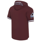 NHL COLORADO AVALANCHE CLASSIC CHENILLE MEN'S DK SS PO HOODIE (WINE)