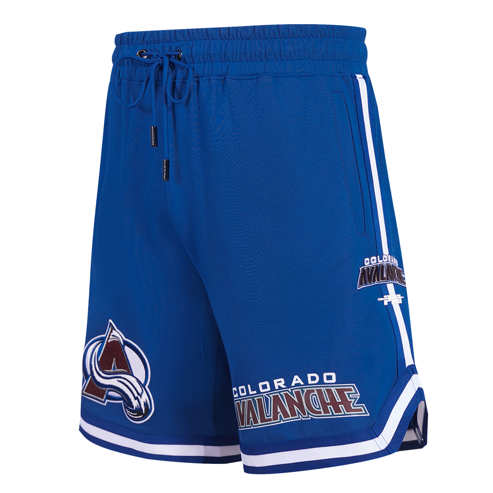 NHL COLORADO AVALANCHE CLASSIC CHENILLE SHORT EN MAILLE DOUBLE POUR HOMME (BLEU DODGER)