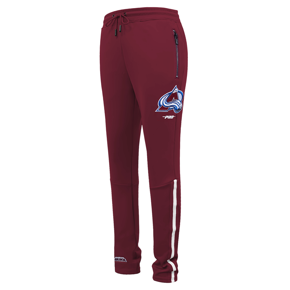 NHL COLORADO AVALANCHE CLASSIC CHENILLE PANTALON D'ENTRAÎNEMENT EN MAILLE DOUBLE POUR HOMME (LIE-DE-VIN)