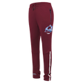 NHL COLORADO AVALANCHE CLASSIC CHENILLE PANTALON D'ENTRAÎNEMENT EN MAILLE DOUBLE POUR HOMME (LIE-DE-VIN)