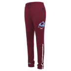 NHL COLORADO AVALANCHE CLASSIC CHENILLE PANTALON D'ENTRAÎNEMENT EN MAILLE DOUBLE POUR HOMME (LIE-DE-VIN)