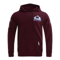 NHL COLORADO AVALANCHE CLASSIC CHENILLE CHANDAIL À CAPUCHON EN MAILLE DOUBLE POUR HOMME (LIE-DE-VIN)