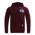 NHL COLORADO AVALANCHE CLASSIC CHENILLE CHANDAIL À CAPUCHON EN MAILLE DOUBLE POUR HOMME (LIE-DE-VIN)