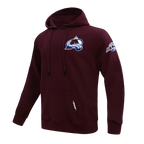 NHL COLORADO AVALANCHE CLASSIC CHENILLE CHANDAIL À CAPUCHON EN MAILLE DOUBLE POUR HOMME (LIE-DE-VIN)