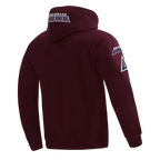 NHL COLORADO AVALANCHE CLASSIC CHENILLE CHANDAIL À CAPUCHON EN MAILLE DOUBLE POUR HOMME (LIE-DE-VIN)