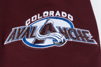 NHL COLORADO AVALANCHE CLASSIC CHENILLE CHANDAIL À CAPUCHON EN MAILLE DOUBLE POUR HOMME (LIE-DE-VIN)