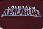 NHL COLORADO AVALANCHE CLASSIC CHENILLE CHANDAIL À CAPUCHON EN MAILLE DOUBLE POUR HOMME (LIE-DE-VIN)