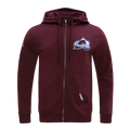 NHL COLORADO AVALANCHE CLASSIC CHENILLE MEN'S DK FZ PO HOODIE (WINE)