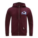 NHL COLORADO AVALANCHE CLASSIC CHENILLE MEN'S DK FZ PO HOODIE (WINE)