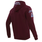 NHL COLORADO AVALANCHE CLASSIC CHENILLE MEN'S DK FZ PO HOODIE (WINE)