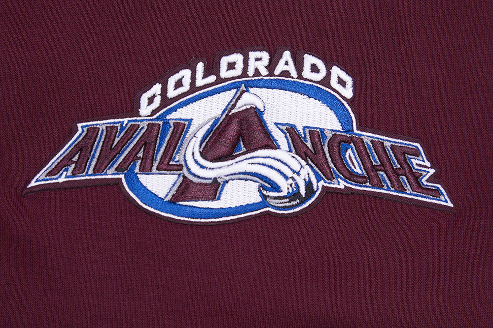 NHL COLORADO AVALANCHE CLASSIC CHENILLE MEN'S DK FZ PO HOODIE (WINE)