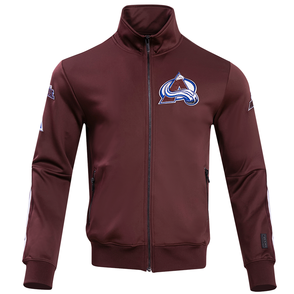 NHL COLORADO AVALANCHE CLASSIC CHENILLE VESTE D'ENTRAÎNEMENT POUR HOMME (LIE-DE-VIN)