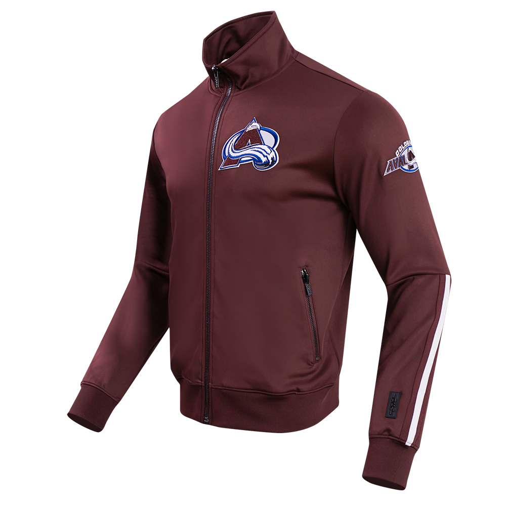 NHL COLORADO AVALANCHE CLASSIC CHENILLE MEN'S TRACK JACKET (WINE)