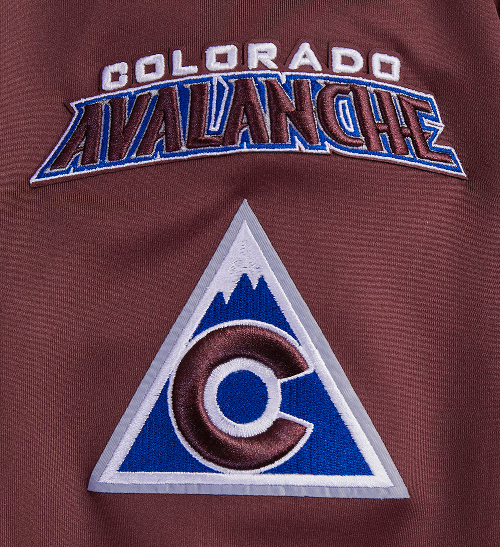NHL COLORADO AVALANCHE CLASSIC CHENILLE VESTE D'ENTRAÎNEMENT POUR HOMME (LIE-DE-VIN)