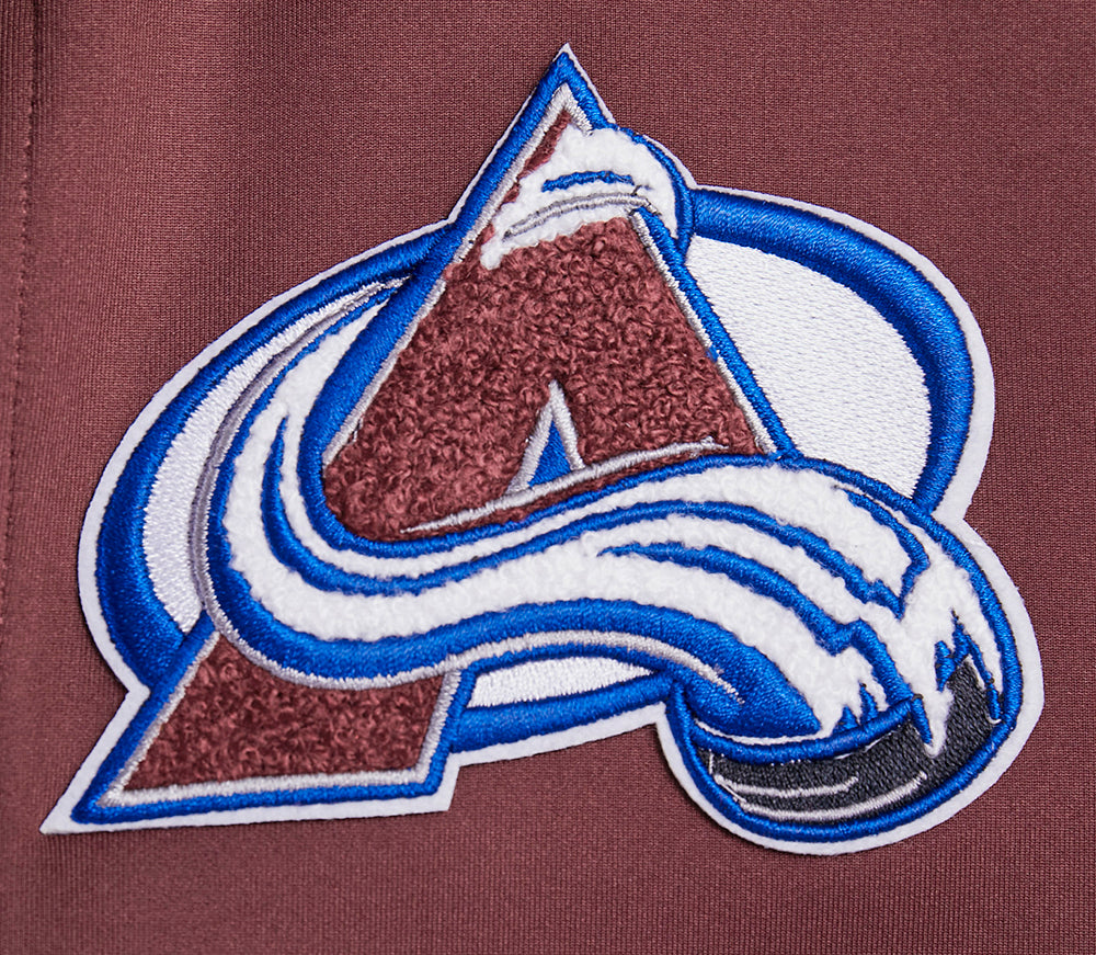 NHL COLORADO AVALANCHE CLASSIC CHENILLE VESTE D'ENTRAÎNEMENT POUR HOMME (LIE-DE-VIN)