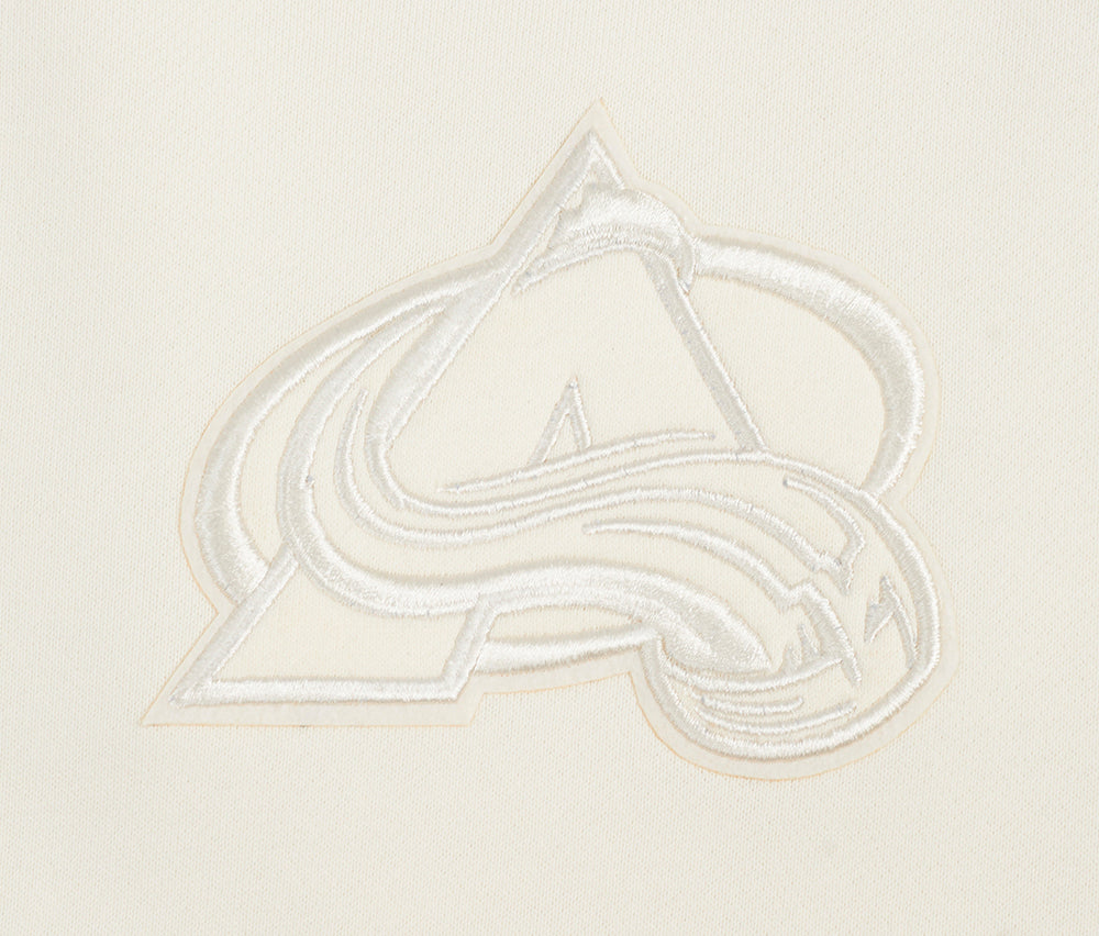 NHL COLORADO AVALANCHE NEUTRAL WOMEN'S CROPPED PULLOVER HOODIE (EGGSHELL)