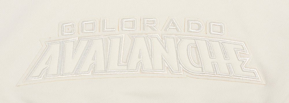 NHL COLORADO AVALANCHE NEUTRAL WOMEN'S CROPPED PULLOVER HOODIE (EGGSHELL)