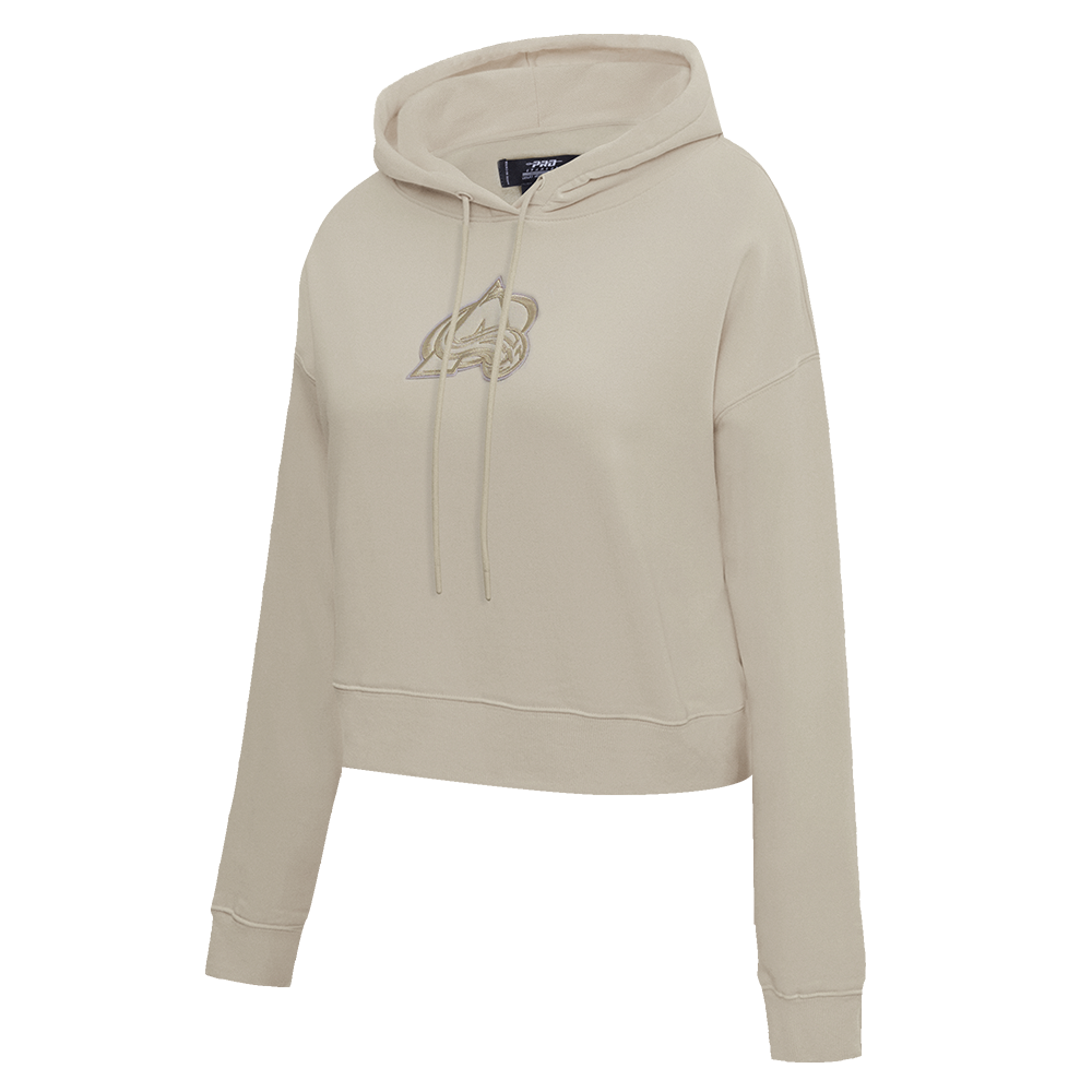 NHL COLORADO AVALANCHE NEUTRAL WOMEN'S CROPPED PULLOVER HOODIE (TAUPE)