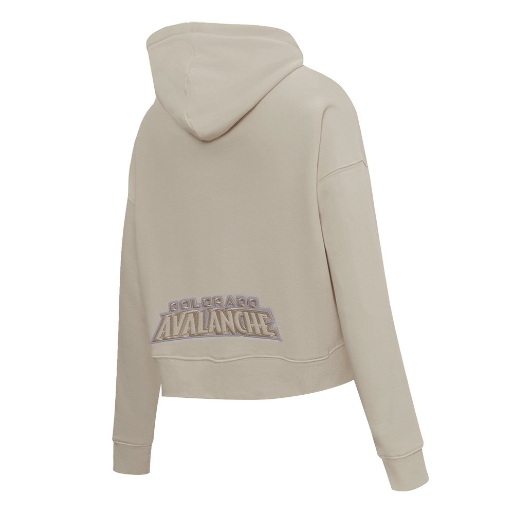 NHL COLORADO AVALANCHE NEUTRAL WOMEN'S CROPPED PULLOVER HOODIE (TAUPE)