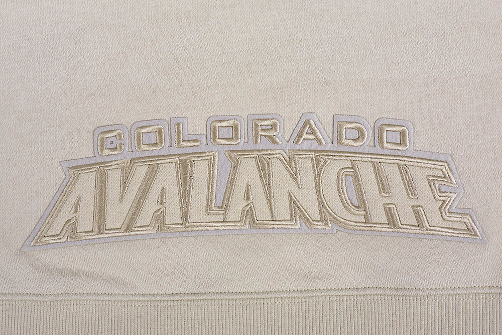 NHL COLORADO AVALANCHE NEUTRAL WOMEN'S CROPPED PULLOVER HOODIE (TAUPE)